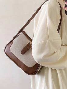 Nueva bolso cruzado y pequeño y estilo retro para dama, adecuado para uso diario de mujeres, bolso de hombro, bolso inspirado en el estilo retro para mujer - Marrón - Ver 2