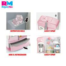 Juguete Refrigerador de Cocina para Niñas y Niños con Luz y Sonido, Juguete de Simulación Refri para Cocinar