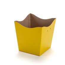 KIT 10 CACHEPOTS DE PAPELÃO VINTAGE PARA FLORES - POTE 15 - Amarelo - Visão 4