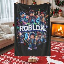 1pc Game Cartoon Print Flannel Blanket, Soft Polyester Fiber Blanket, Suitable For All Seasons, Comfortable Bed Sheets, Sofas, Camping, Travel, Office Essentials, Perfect Holiday Gifts, Couple Gifts, Multiple Sizes To Choose From, Pet Friendly Home Decoration, Party Decoration, Lightweight And Durable Design, Modern Style, Pet Owner's Choice - Multicolor - View 5