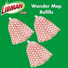 Libman Wonder Paquete de Recambio - para una Limpieza Potente - Tres Cabezales de Repuesto absorbentes para mopa húmeda para Madera Dura, Azulejos, Vinilo, Lavable a máquina, 11,5 Pulgadas(29.21 cm) - Multicolor - Ver 7
