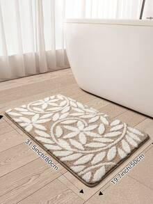 DAJIANG 1pc Khaki Geometric Simple Fluffy Bathroom Mat, Suitable For Bathroom, Kitchen, Entryway, Hallway, Bedside, Living Room, Bedroom. Washable, Anti-Slip Backing Rugs For Autumn/Winter, Thanksgiving, Valentine's Day, Festival Decoration, Bathroom Accessories, Room Decor Set - 彩色 - 查看 14