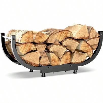 Firewood Rack Outdoor, 29 Inch, Firewood Storage Holder Indoor, Log Holders For Firewood