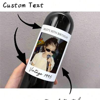 Personalized Wine Bottles 30th Birthday Wine Label Custom 30th Birthday Gift For Her Vintage 1995 Birthday Stickers 40th 60th Birthday Label,Art Activities For Youth,Warm Ambience, Autumn Home Refresh,Home Harmony,Office Decor ,Fade-Resistant