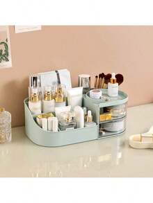 Flerfärgad kosmetikorganisatör skrivbordsskåp sminkbord hudvårdsförvaringsställ läppstift sorteringslåda lådformad bordsskiva sminkorganisatör hudvårdsförvaringslåda
