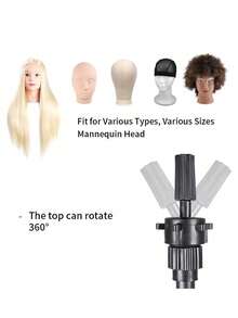 25-Inch Adjustable Tripod Mannequin Head Stand, Wig Stand For Training Heads And Canvas Blocks (Mannequin Head Not Included) - Multicolor - View 2