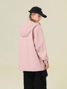 （早春/夏季新品）新款女士户外旅行运动连帽拉链外套 - 粉色 - 查看 2