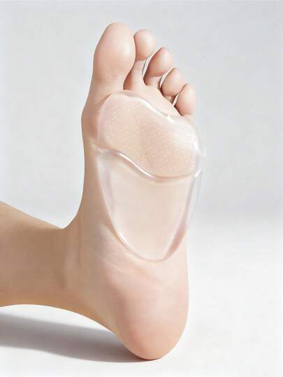 1-5 Pairs Silicone Gel Half-Size Shoe Pads For The Forefoot, Anti-Slip Thickened Massage Pads