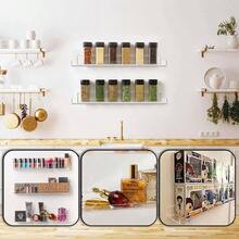 Estantes Acrlicos Transparentes para Almacenamiento de Pared, Estantes Flotantes Acrlicos de 38cm montados en la Pared, estantes de Pared de repisa para el Dormitorio, bao, Cocina, 2 Pzas - 2 - Ver 9