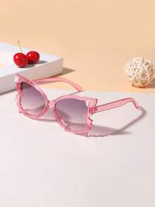 1 Pc Children's 8-12Y Polycarbonate Bohemia Butterfly Frame With Rose Accessories Fashion Glasses For Outdoor - Multicolor - View 7