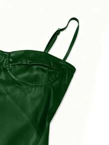 Đầm ôm sát cơ thể màu trơn thời trang dạo phố dành cho nữ - xanh quân đội - Xem 4