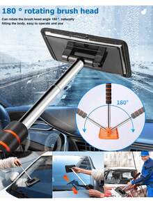 1pc/3pcs/5pcs Windshield Cleaning Tool Set - Extendable & Detachable Handle, Microfiber Cloth Car Glass Cleaning Brush, Car Windshield Squeegee, Suitable For Auto Detailing, Windshield, Truck, SUV, RV And Home Windows, Car Cleaning Kit, Car Glass Cleaner, Windshield Cleaner