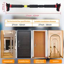 Studyset Pull Up Bar For Doorway,Strength Training Pull-Up Bars Without Screw - Adjustable Width Locking Mechanism Chin Up Bar, Thickened Steel Max Limit 440 Lbs Upper Body Fitness Pullup Bars - Black - View 2