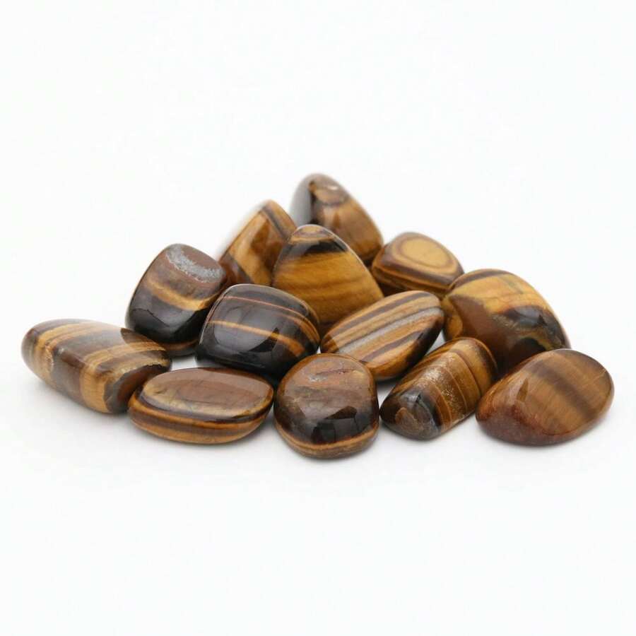100g-500g Nature Polished Tumbled Tiger's Eye Stones Healing Stones For Wicca, Reiki, Energy Healing, Chakra Stones, Meditation, Yoga, Home Decoration - Tiger Eye - View 1