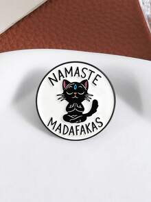 Yoga Cat Enamel Pin Cartoon Brooch Pines Lapel Pins Badge On Backpack Clothing Accessories Animal Jewelry Friends Gifts - Multicolor - View 7