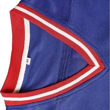 Men's USA Blue Ice Hockey Jersey Casual Long Sleeved Embroidered Stitching V-Neck T-Shirt Party Sports Top