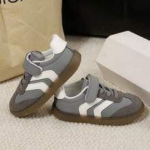 Toddler/Little Kid Comfortable Hook & Loop Strap Sneakers With Mesh Lining – Anti-Wear All-Season Sport Shoes For School & Daily Play - 灰色 - 查看 7
