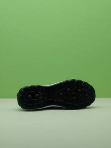 儿童休闲系带全黑气垫舞蹈运动鞋，针织袜鞋