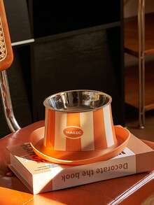 Elevated Cat & Small Dog Bowl - Adorable Cartoon Design Pet Feeder, Detachable Stainless Steel Bowl, Neck-Protecting Dog Bowl, Anti-Spill, Anti-Ant, Anti-Tip, Non-Slip Base, Promotes Healthy Eating, Easy To Clean - Multicolor - View 9