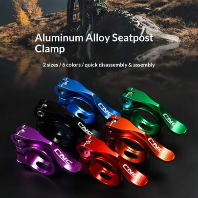 31.8mm Aluminum Alloy Seatpost Clamp, 34.9mm Quick Release Lockable Seatpost Clamp, Mountain Bike Seatpost Clamp Bicycle Accessories