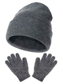 1SET Kids Hat Gloves Set For School - Knitted Baby Hat For Winter, Warm Unisex Combo Pack Knitted Hat Outdoor Accessory - 1 Set - View 18
