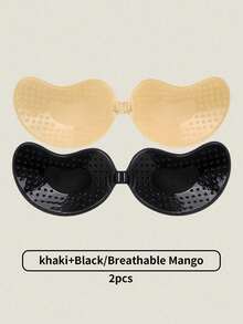 2/1pc Invisible Strapless Adhesive Bras: Sexy Silicone Breast Stickers For Women, Suitable For Suspender Dresses, Wedding Dresses. Gather Small Breasts To Show Big Breasts. Invisible Mango Cup Breast Stickers Underwear - Multicolor - View 33