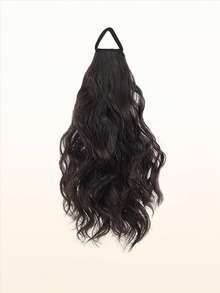 Elastic Ponytail Wig, Low Bun Big Wavy Curly Braid, Natural Fluffy Slouchy Clip-In Ponytail Hair Scrunchie ,Ponytail Holders ,Hair Elastics ,Hair Rubber Bands ,Hair Rope Hair Ties - Multicolor - View 11