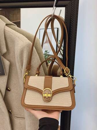 Bolso de mano vintage pequeño y cuadrado, nuevo diseño de invierno, bolso de lujo ligero y de alta calidad con estilo de nicho para el hombro y cruzado