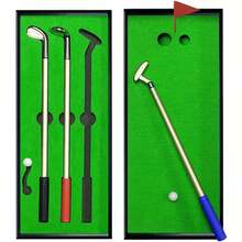 1 Set Golf Pen Set And Mini Desktop Putter Game - Metal Ballpoint Pen Gift Including 3 Putter Shaping Pens, Ideal Gift For Men, Fathers, Bosses, Colleagues - Fun Office Desk Accessory And Unique Gift For Golfers, Collectibles, Golf Accessories, Golf Supplies, Golf Gifts, Golf Club Sets, Game Gifts, Birthday Gifts, Gifts For Men, Personalized Gifts