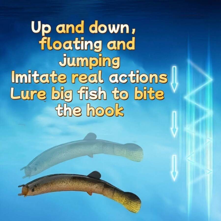 10/20/30/50pcs Simulation Soft Bait Contains Salt And Fish Taste, High Elasticity And Flexibility PVC Material, Soft Bait - Multicolor - View 1