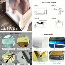 1pc Customized Cartoon Canvas Art - Convert Personal Photos Into Cartoon Style, Vibrant Anime Design Printed On High-Quality Canvas. Ideal As Birthday And Holiday Gifts, Home Or Office Wall Decor; Also A Fun Creative Family Portrait Gift. - Multicolor - View 10