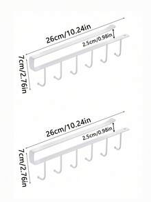 1pc/2pcs/4pcs Wall Mounted Hat Rack, Iron Storage Hanger With 6 Hooks, Portable Multifunctional Storage Rack For Hats, Belts, Ties, Scarves, Camisoles, Suitable For Various Types And Sizes Of Hats, Hat Organizer, Belt Organizer, Closet Accessory Organizer - Multicolor - View 14