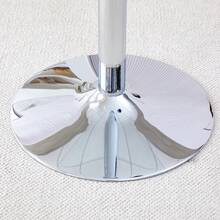 Set: 89cm Glass Table + 2 Height-Adjustable And Swiveling Footrests. Transparent Appearance . 360° Rotation . Versatile. Creates Visual Width And Saves Space. Available In Silver And White.