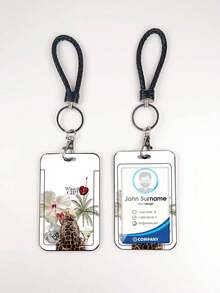 1pc ABS Black Rope Letter & Lip Print Keychain, Fashionable & Personalized, Bag Charm, Student Bus Protector - Multicolor - View 13