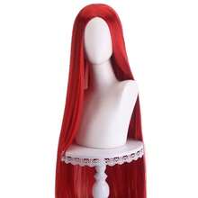 Peluca de Cosplay larga y recta de 40 pulgadas, pelucas de pelo sintético resistentes al calor con separación Central, Rubio, rosa, rojo y morado ZPFE - K002-01 - Ver 3