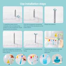 儿童科学实验化学检测工具套装，婴儿趣味水培管道拼图玩具，亲子早期教育STEM启蒙实验玩具，亲子互动科学探索玩具 - 彩色 - 查看 10