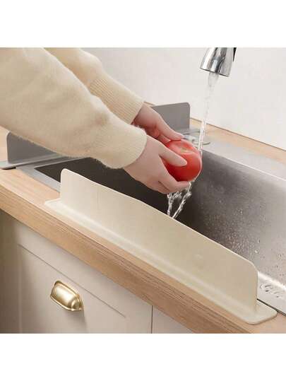 Silicone Sink Splash Guard, Kitchen Sink Splash Proof Baffle, Household Sink Splash Pad, Waterproof Protection Mat