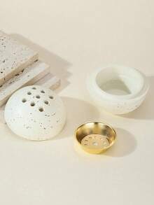 Bruciatore di incenso sferico cavo semplice, elemento di decorazione domestica ispirato allo zen, base creativa per bruciatore di incenso con tavoletta di bambù, ideale per studio, yoga, sala da tè e camera da letto. - Multicolore - Visualizzare 5