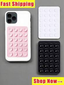 Silicone Suction Cup Phone Case Stand, Phone Suction Cup, Octobuddy, Sticky Phone Grip,Available In 7 Colors, Sticky Phone Holder, Compatible With Smartphones,Home Accessories Storage, Home Storage Solutions - Multicolor - View 2