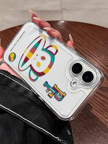 官方授权 Paul Frank 透明太空主题手机壳，全包式猴脸防摔摄像头保护套，卡通猴子彩色字母图案，全新兼容 13/14/15/16/17 Pro Max 手机保护套 - 彩色 - 查看 6