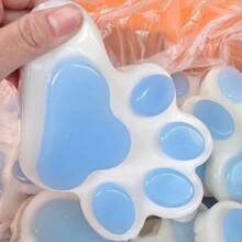 5个柔软可爱猫爪玩具，手工制作，超萌大猫爪，粘性挤压玩具，果冻爪挤压玩具，减压感官玩具，溜溜球式手指玩具，新奇礼物，生日礼物，礼品袋填充物 - 光面 - 查看 4