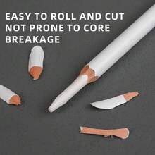 Set de lápices de carbón blanco profesionales, 6 piezas de lápices de carbón para dibujar, esbozar, sombrear, mezclar, lápices de tiza blanca para principiantes y artistas - Blanco - Ver 4