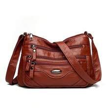 2026 女士奢华软皮设计师包 - 多口袋斜挎单肩包 - 紅色 - 查看 12