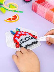 24 Colors, Approx. 6000pcs Mini Beads Craft Set - Safety Pin Beads Kit, 3D Pixel Mosaic Fuse Beads, DIY Craft Decoration Set, High Quality Fusible Glass Beads, Suitable For Creative Art Projects And Home Decor