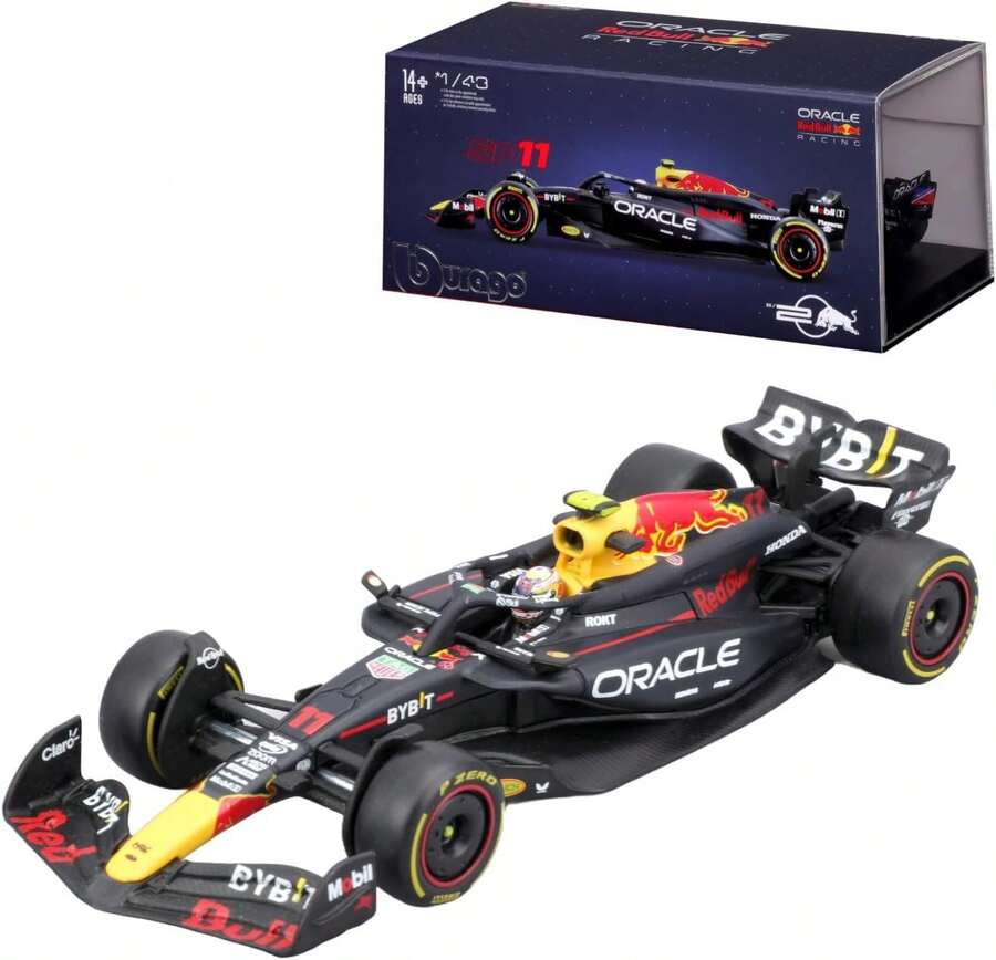 Bburago 1:43 2024 Race Oracle Red Bull RB20 With Helmet, Perez #11 - #11 WITH HELMET - View 1