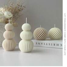 1pc Nordic Style Wave Art Candle - Natural Soy Wax Scented Candle, Smokeless Fragrance Candle, Romantic Geometric Pattern Design, Suitable For Indoor/Outdoor, Home Decor, Bedroom, Photography Props And Emergency Lighting. It Is Perfect For Valentine's Day, Christmas And Various Party Decorations, And An Ideal Birthday Gift For Parents, Family, Couples And Friends. - Multicolor - View 11
