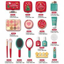 女孩角色扮演模拟化妆套装，仿真过家家玩具，不可使用，不含液体，仅模拟化妆品外观（配件颜色随机）