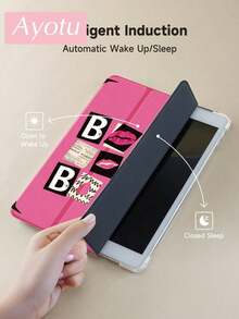 Ayotu Pink Book Case Compatible With Galaxy Tab/,9th/8th/7th Geration 10.2 Inch ,New 10th Geration Cover,With Auto Wake/Sleep,Four Corners Anti-Fall.Holiday Phone Accessories. Valentine's Day Gift Giving Valentine's Day Gifts Valentine's Day It Is The Best Gift Choice For Friends Or Family. Customizable Things New Year Special Offer Holiday Special Offer Exquisiteldeal Holiday Present Ldeal Holiday Present Suitable For Gifting To Lovers Case Case 10th Generation A16 Case Kindle Acceseries Kindle Case - 彩色 - 查看 6