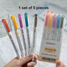 15pcs Double-Headed Fluorescent Highlighter Pens, 14cm, Dual-Tip Design, Soft Colors, Suitable For Coloring, Underlining, Highlighting, Thick & Thin Tips, Back To School Essential