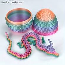 2 Pieces/Set 3D Printed Dragon And Dragon Egg - Ornament Statue Decoration, Colorful Collectible Decoration Model, Office Desk Ornament Sculpture, Home Car Interior Decoration Craft, Suitable For Holiday Party Decoration, Ideal Christmas Gift, Halloween, Easter, Thanksgiving, Birthday Gift - Purple 2 Pieces (1 Egg + 1 Dragon) - View 8